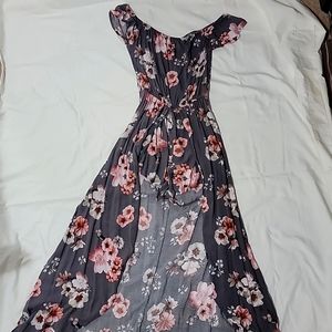 Off the shoulder, romper with skirt